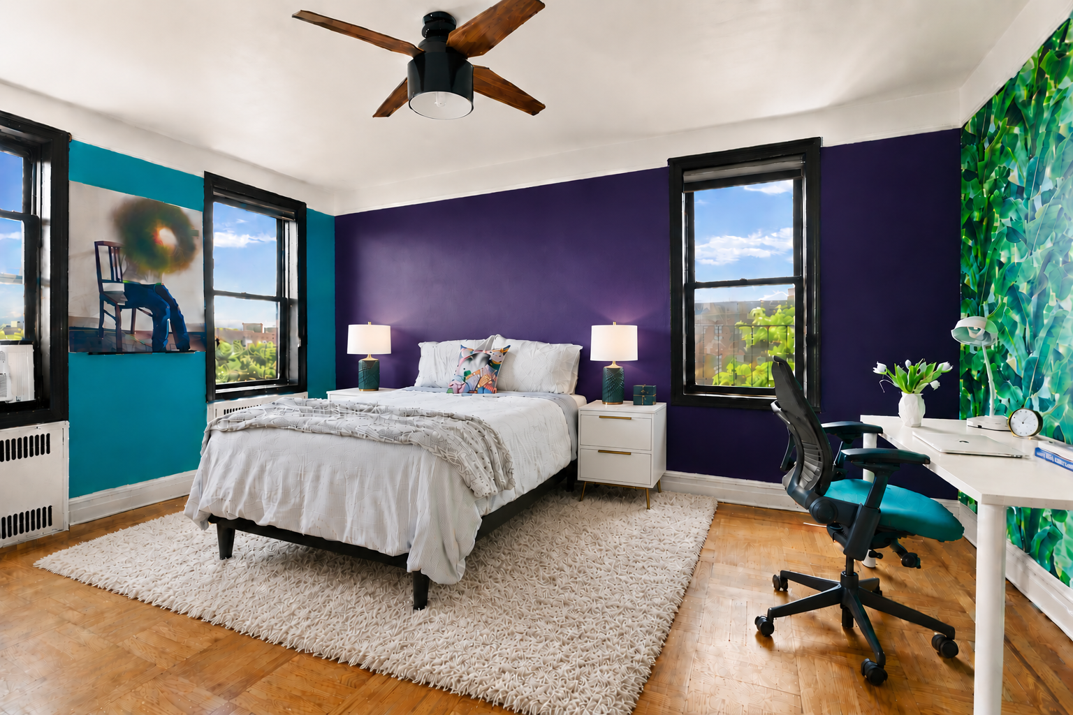 1710 Avenue H, Unit D6 Brooklyn, NY 11230 - Photo 4 of 9 a bedroom with a bed and a potted plant
