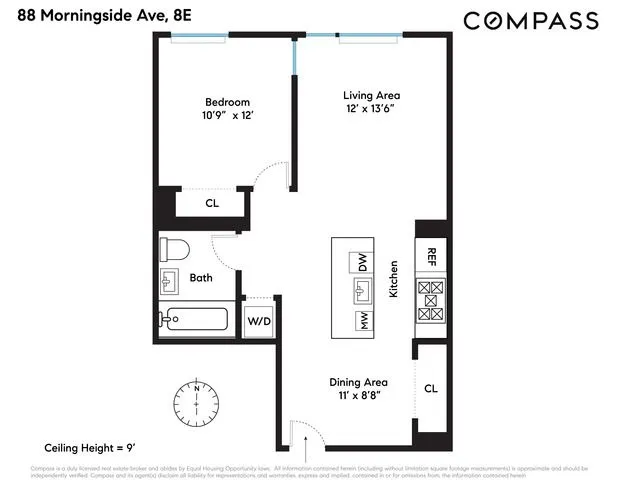 $825,000 | 88 Morningside Avenue, Unit 8E | Harlem