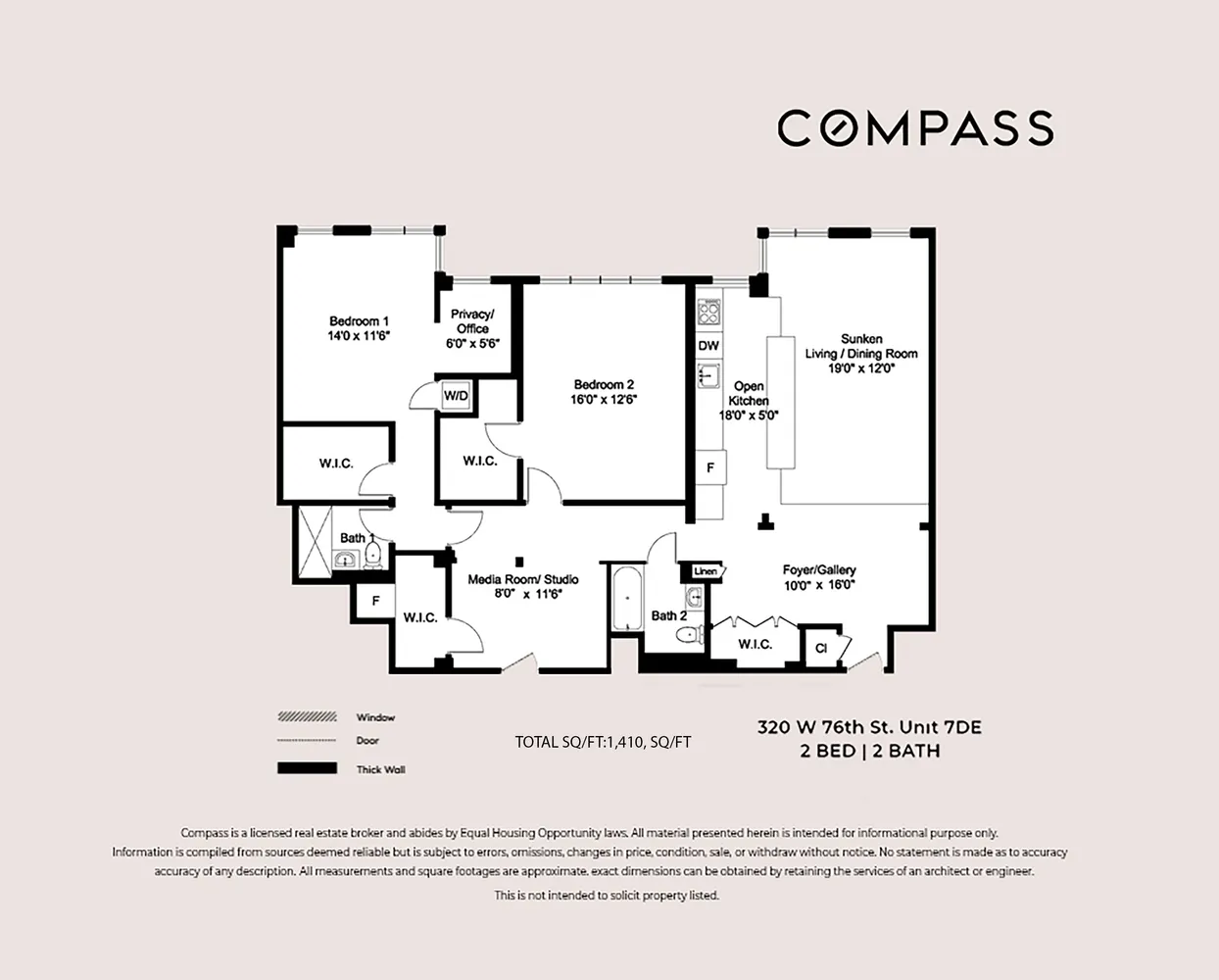 $2,349,000 | 320 West 76th Street, Unit 7DE | Upper West Side