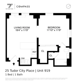 $525,000 | 25 Tudor City Place, Unit 919 | Murray Hill