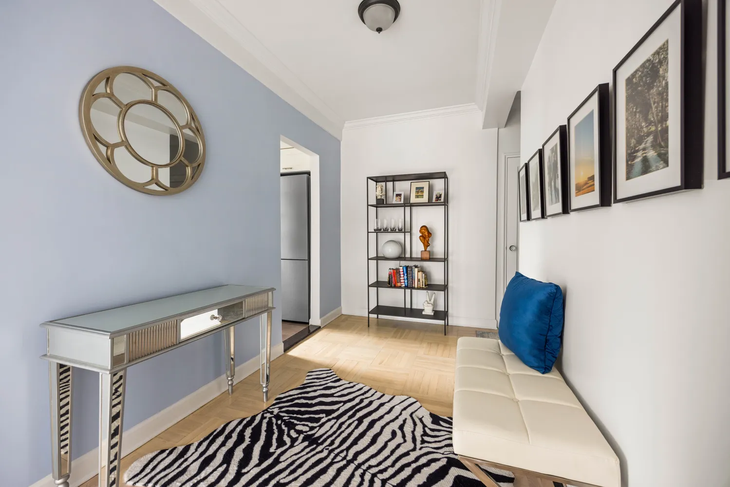 a kitchen with a sink stove and refrigerator