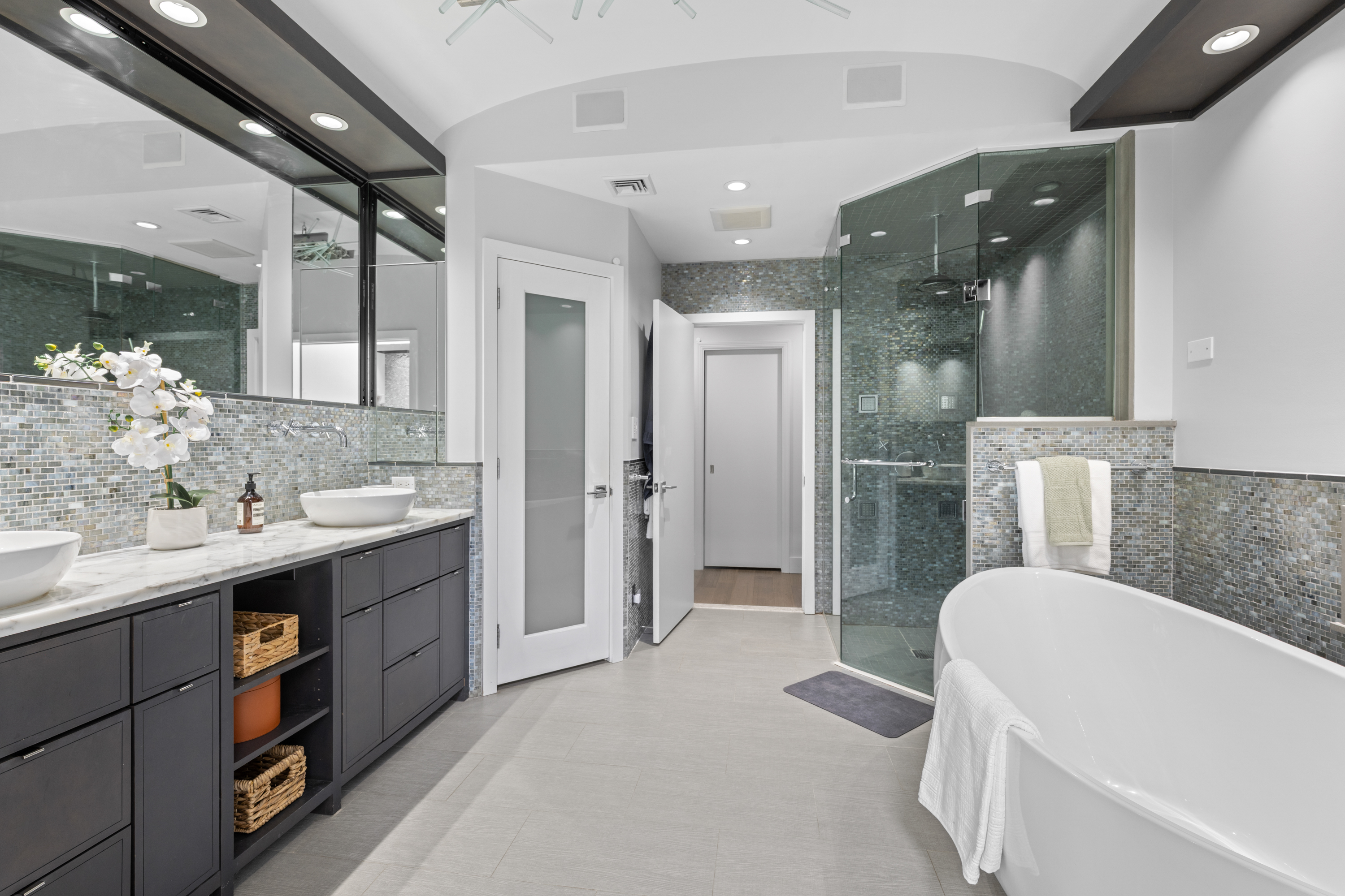 850 Lesley Road Villanova, PA 19085 - Photo 24 of 45 a bathroom with a sink a toilet and shower