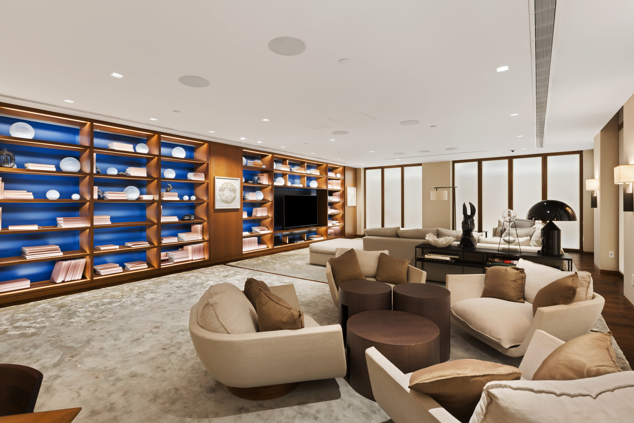 400 West 12th Street, Unit 3F Manhattan, NY 10014 - Photo 11 of 15 a living room with furniture and a flat screen tv