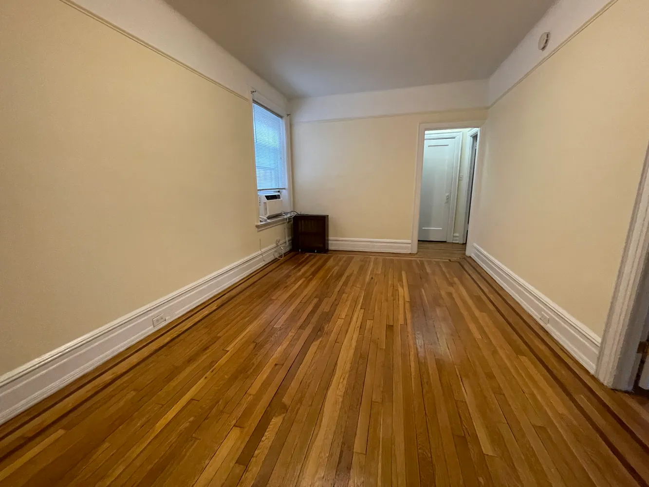 a view of wooden floor in a room