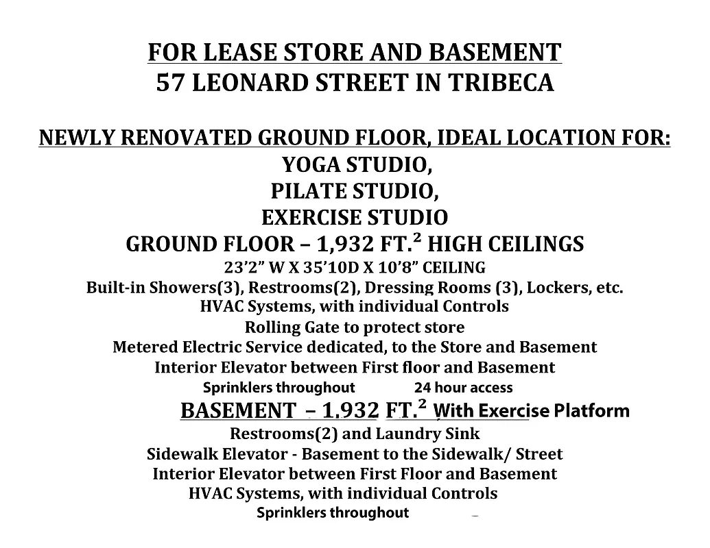 57 Leonard Street, Unit 1FLR/BASEMENT Manhattan, NY 10013 - Photo 8 of 9