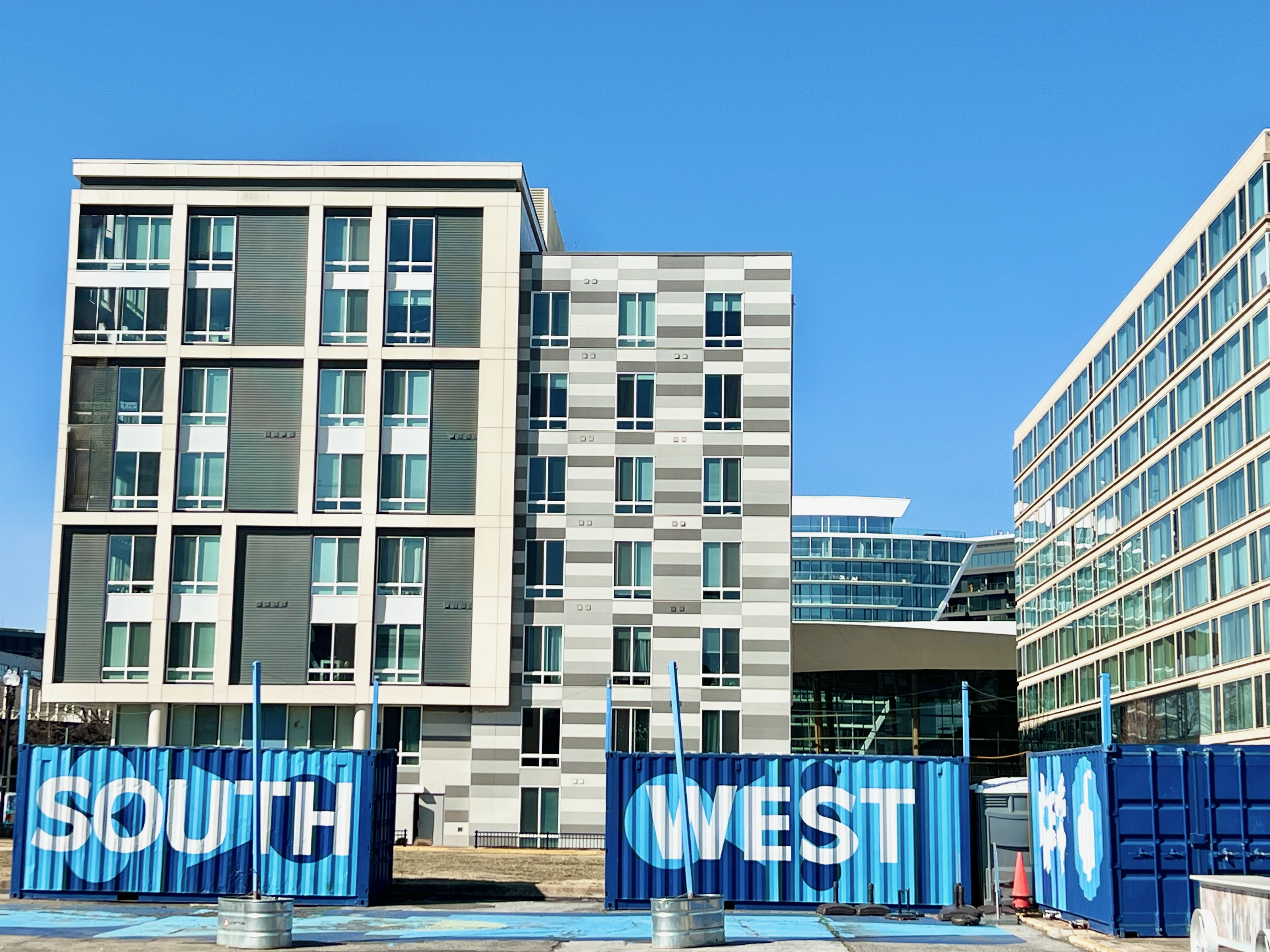 490 M Street Southwest, Unit W304 Washington, DC 20024 - Photo 35 of 36 a front view of a building with glass windows