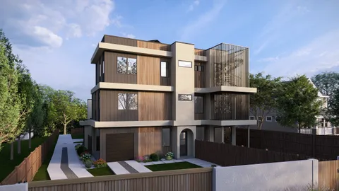 a view of houses with sky view