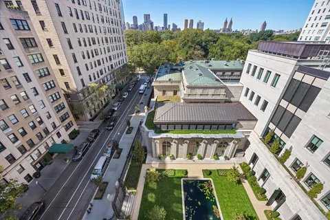 a aerial view of a multi story building