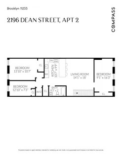$3,245 | 2196 Dean Street, Unit 2 | Crown Heights