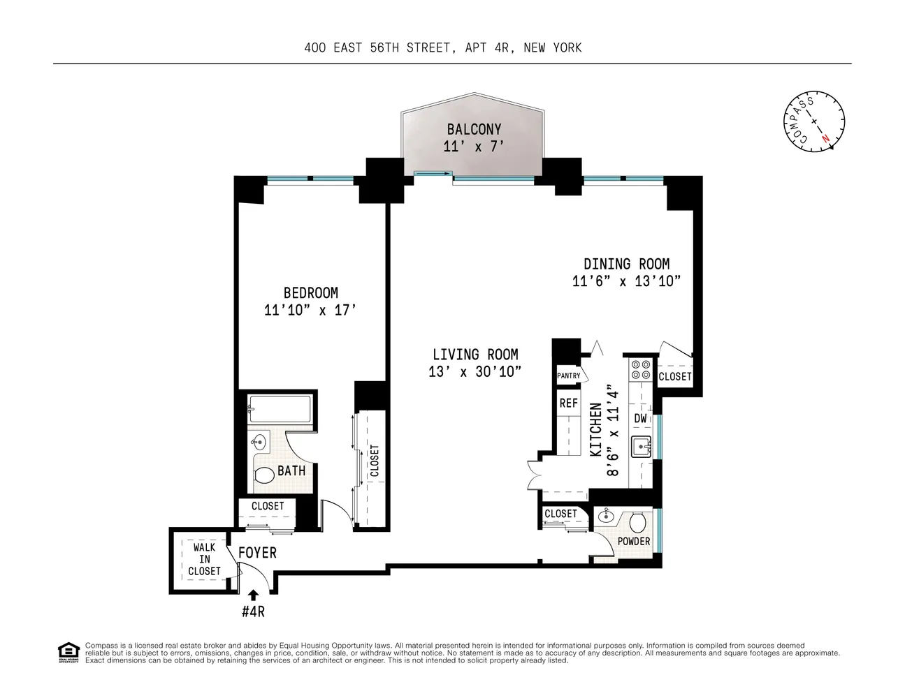 $699,000 | 400 East 56th Street, Unit 4R | Sutton Place