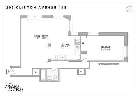 $875,000 | 209 Clinton Avenue, Unit 14B | Clinton Hill