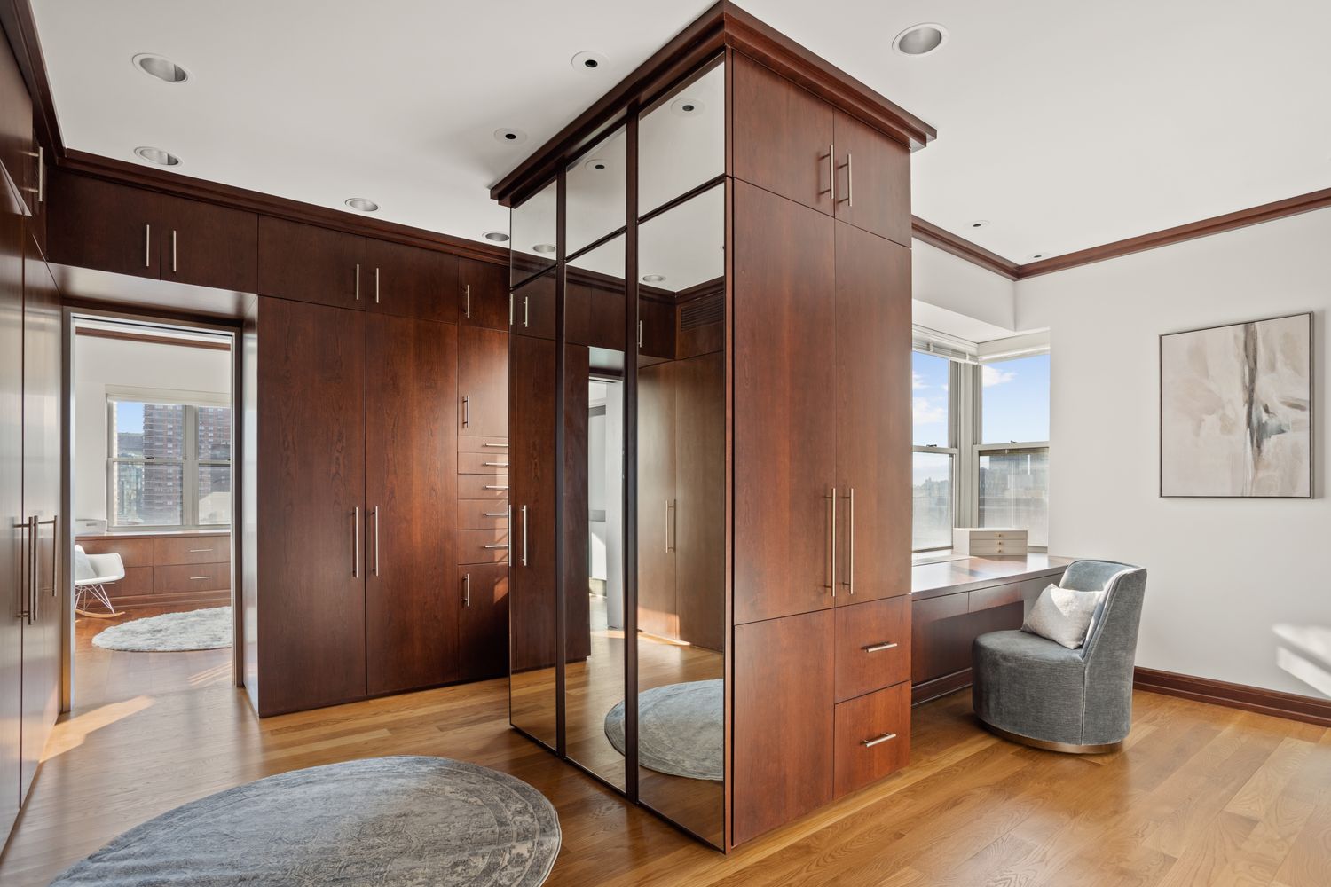 a view of livingroom with furniture and wooden floor