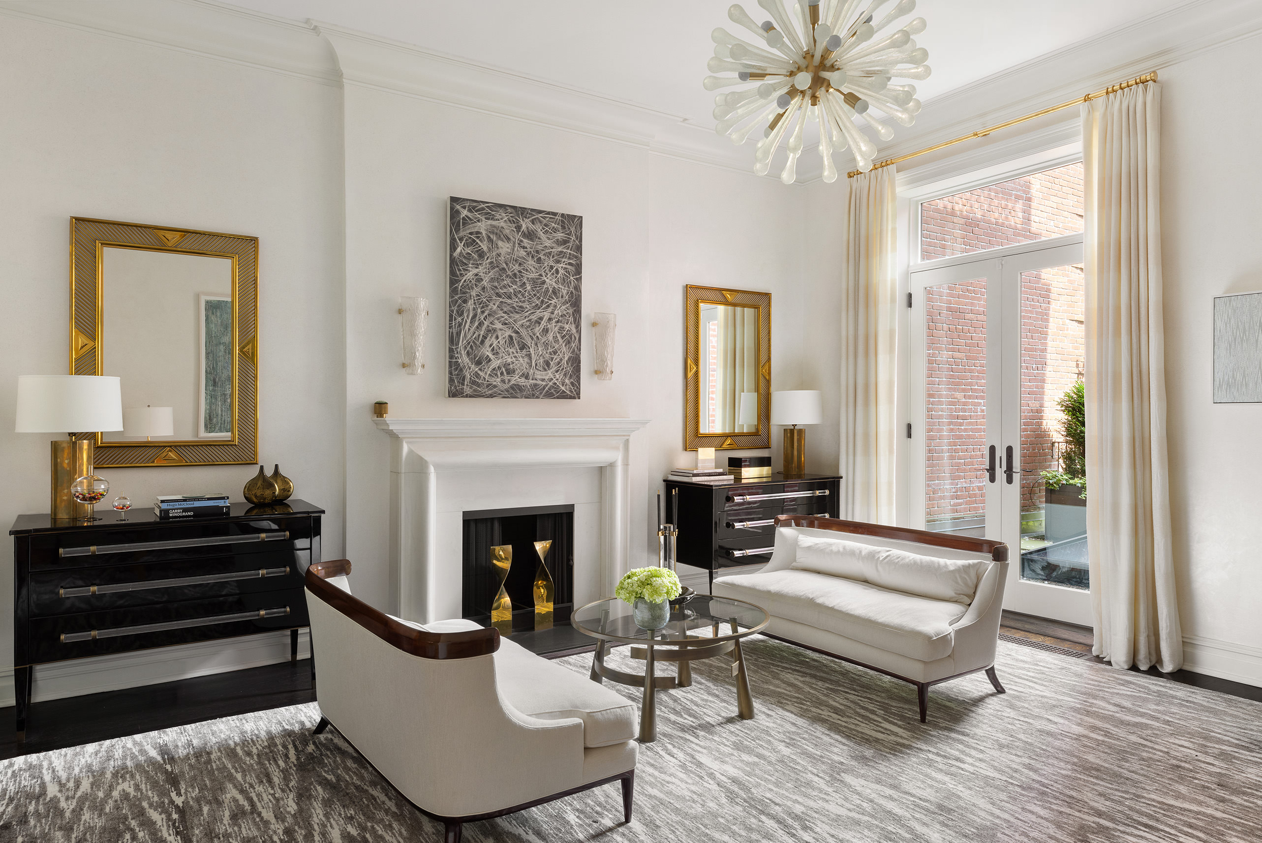 135 West 77th Street Manhattan, NY 10024 - Photo 7 of 32 a living room with furniture and a fireplace