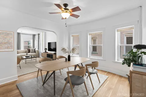 a view of a livingroom and dining room