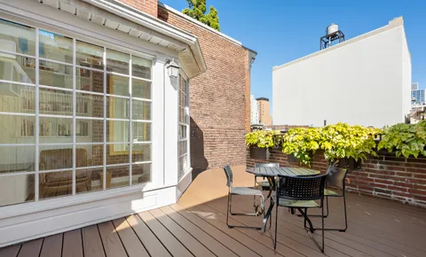 a outdoor view with a sitting space