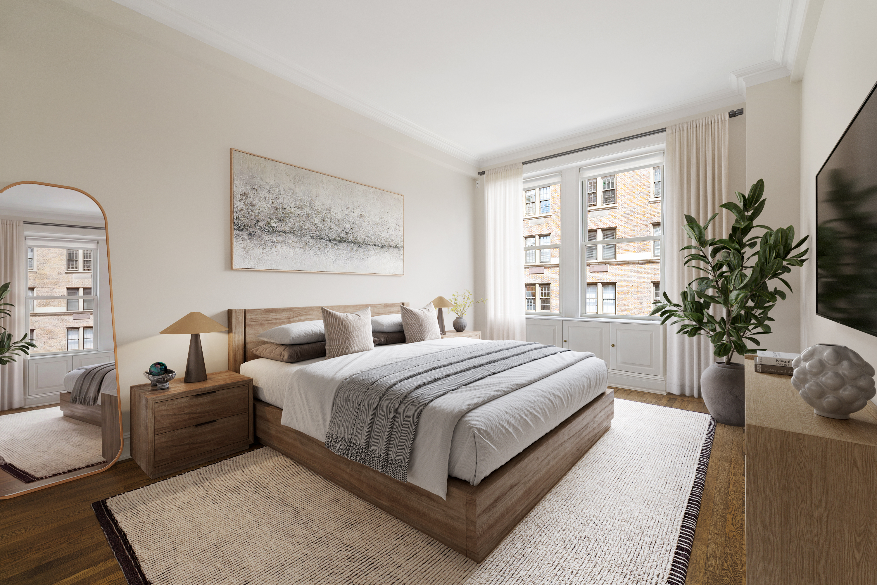 876 Park Avenue, Unit 9N Manhattan, NY 10075 - Photo 10 of 18 a bedroom with bed and a potted plant