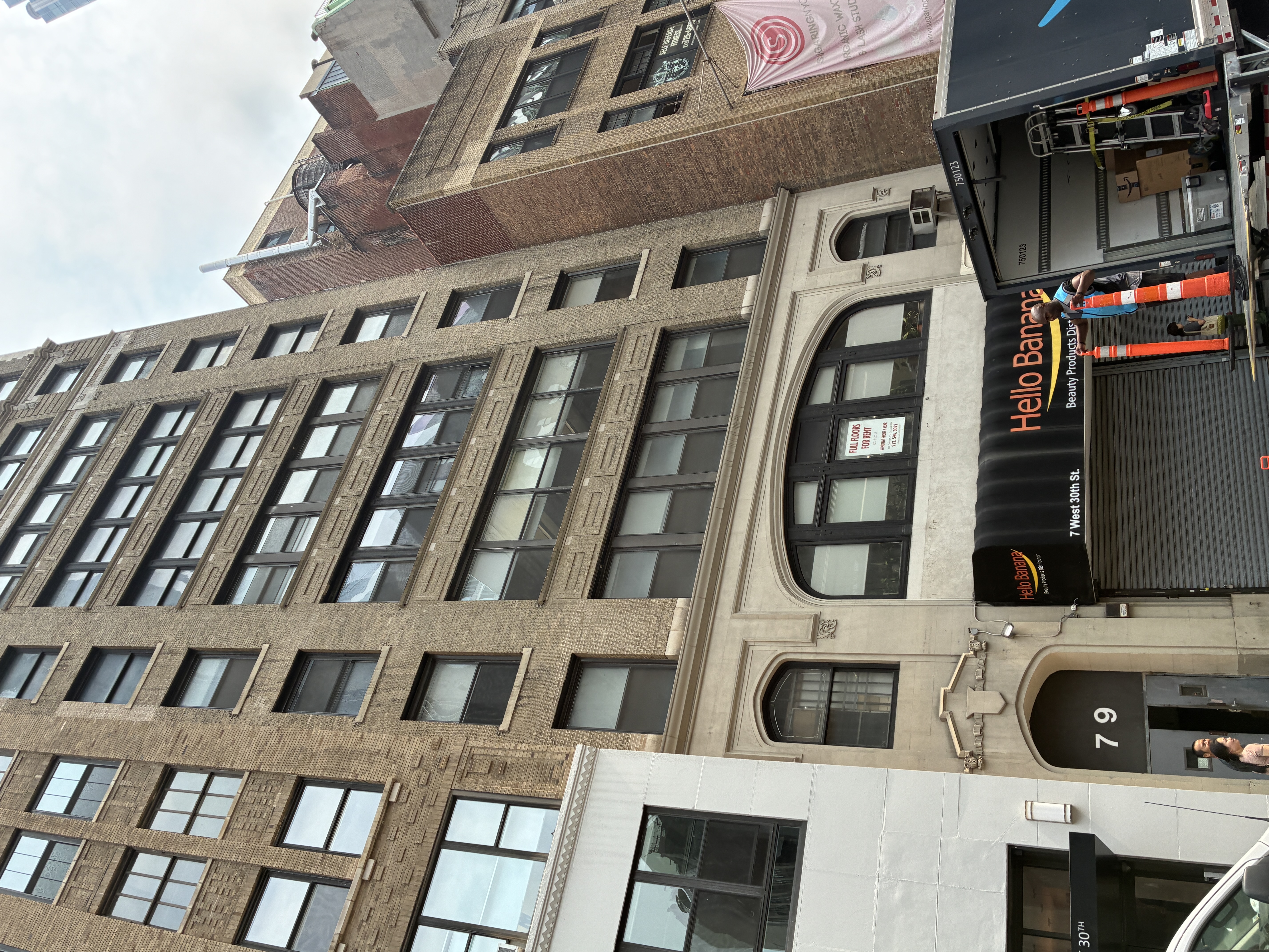 a front view of a building