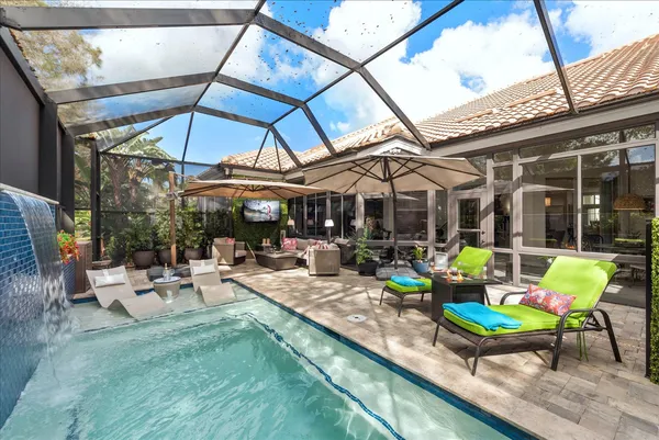 a view of outdoor space yard deck and furniture