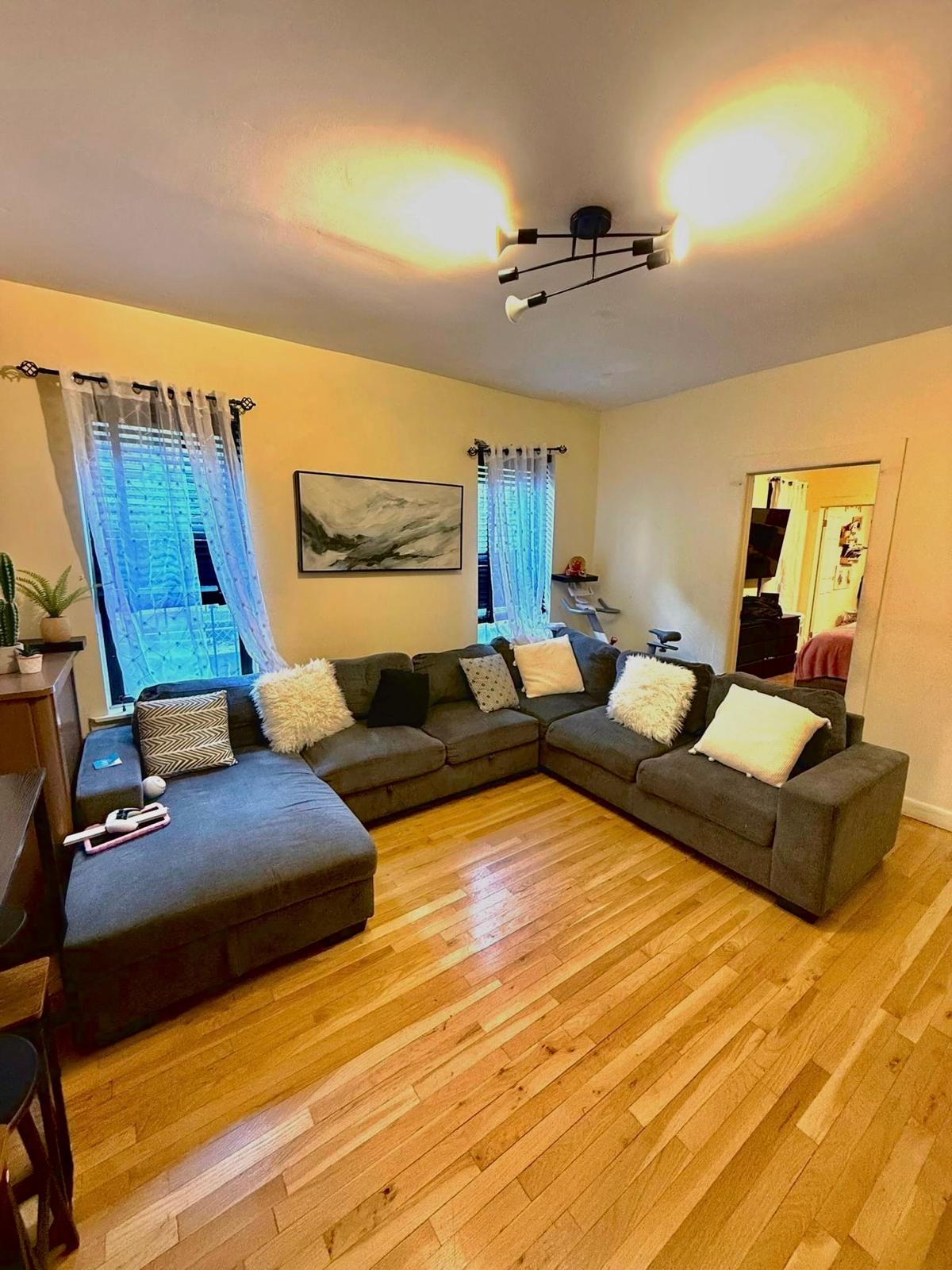 883 East 165th Street, Unit 1F Bronx, NY 10459 - Photo 3 of 7 a living room with furniture and painting on the wall