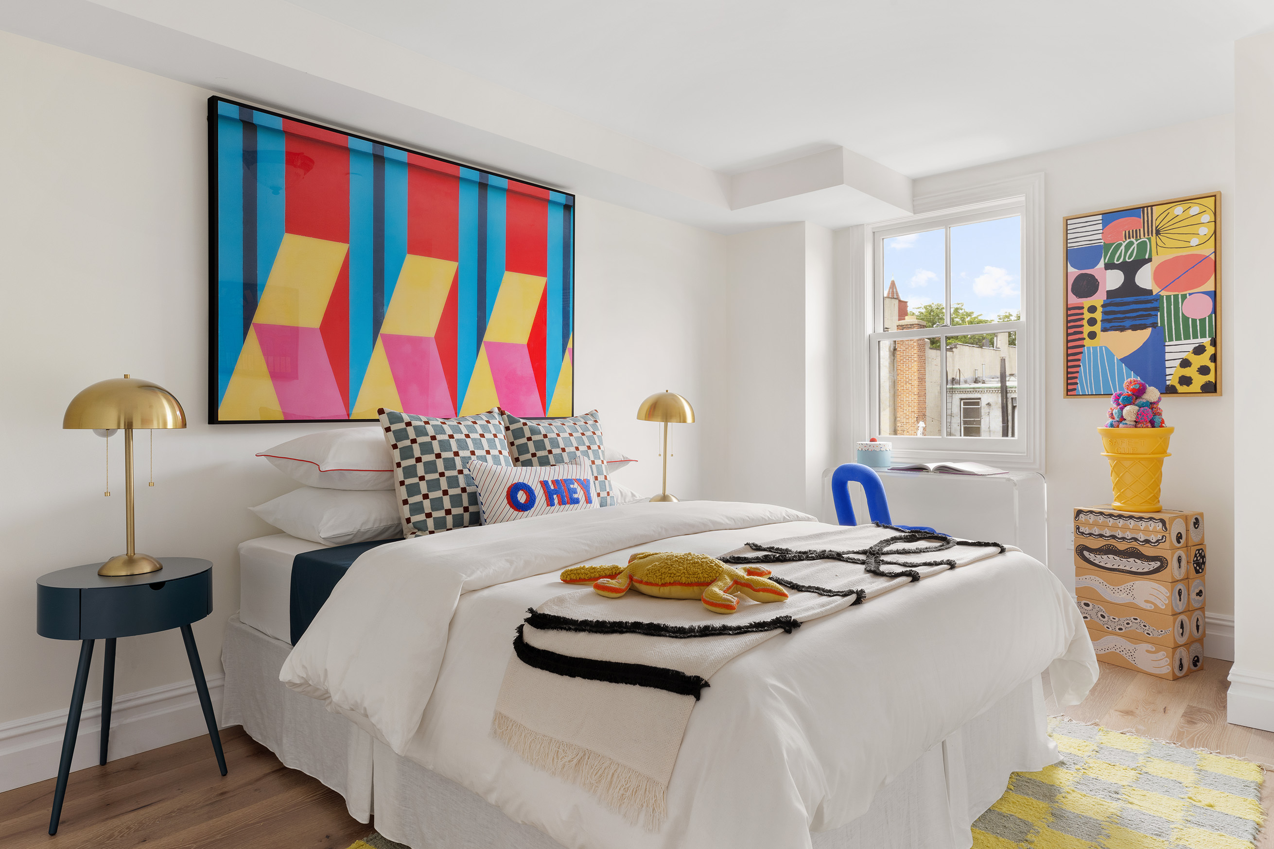 149 Kane Street Brooklyn, NY 11231 - Photo 16 of 26 a bedroom that has a bed and a chair in it