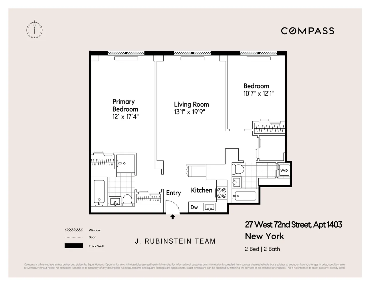 $2,125,000 | 27 West 72nd Street, Unit 1403 | Upper West Side