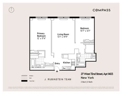 $2,125,000 | 27 West 72nd Street, Unit 1403 | Upper West Side