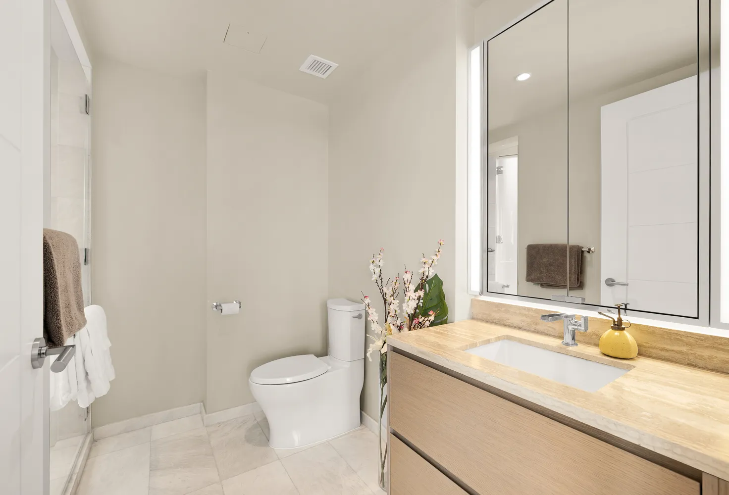 a media room with lots of chairs and a projector screen