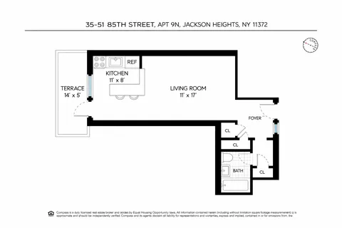 $220,000 | 35-51 85th Street, Unit 9N | Jackson Heights