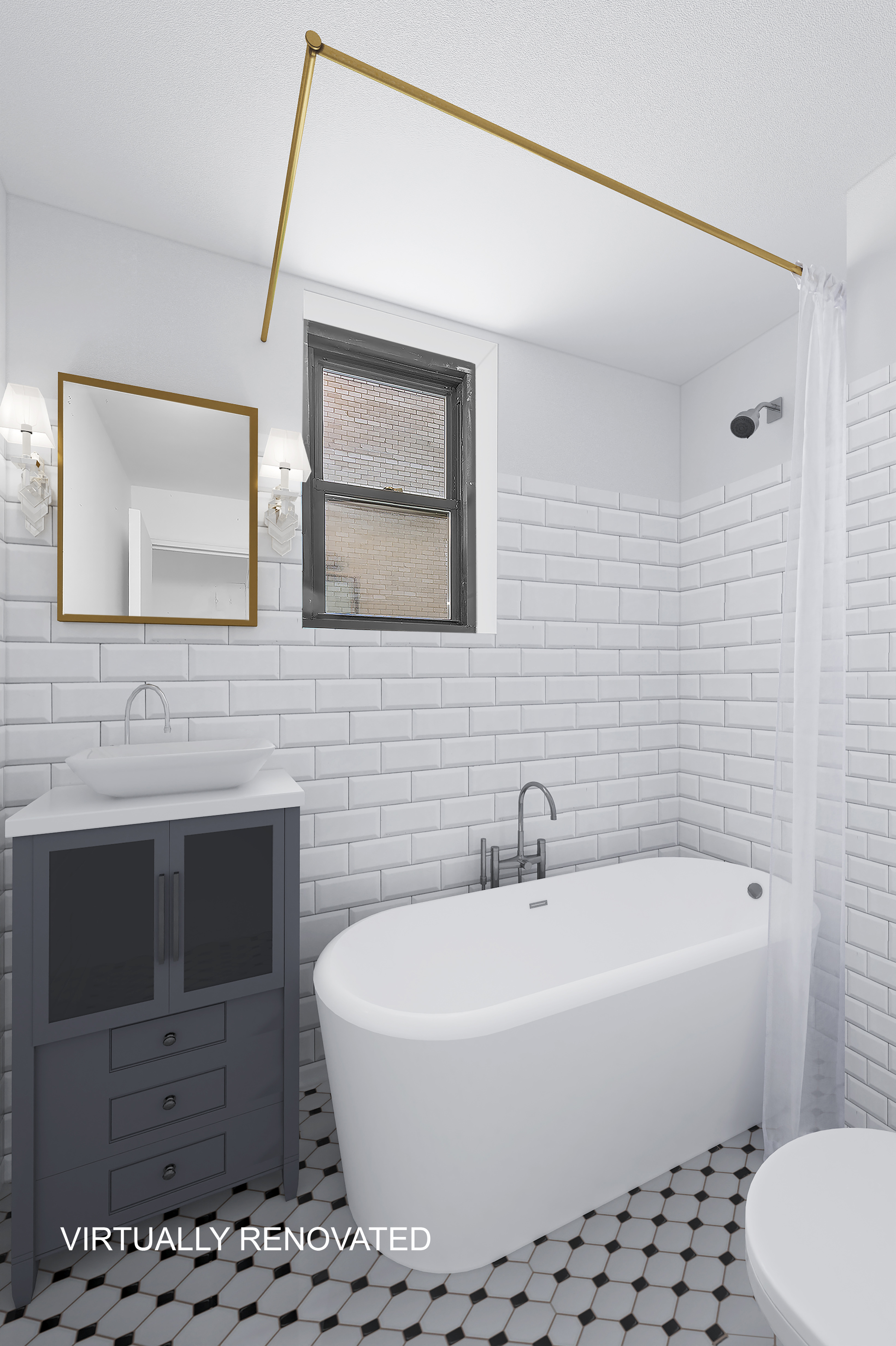 7 Park Avenue, Unit 66 Manhattan, NY 10016 - Photo 9 of 11 a bathroom with a sink a toilet and shower