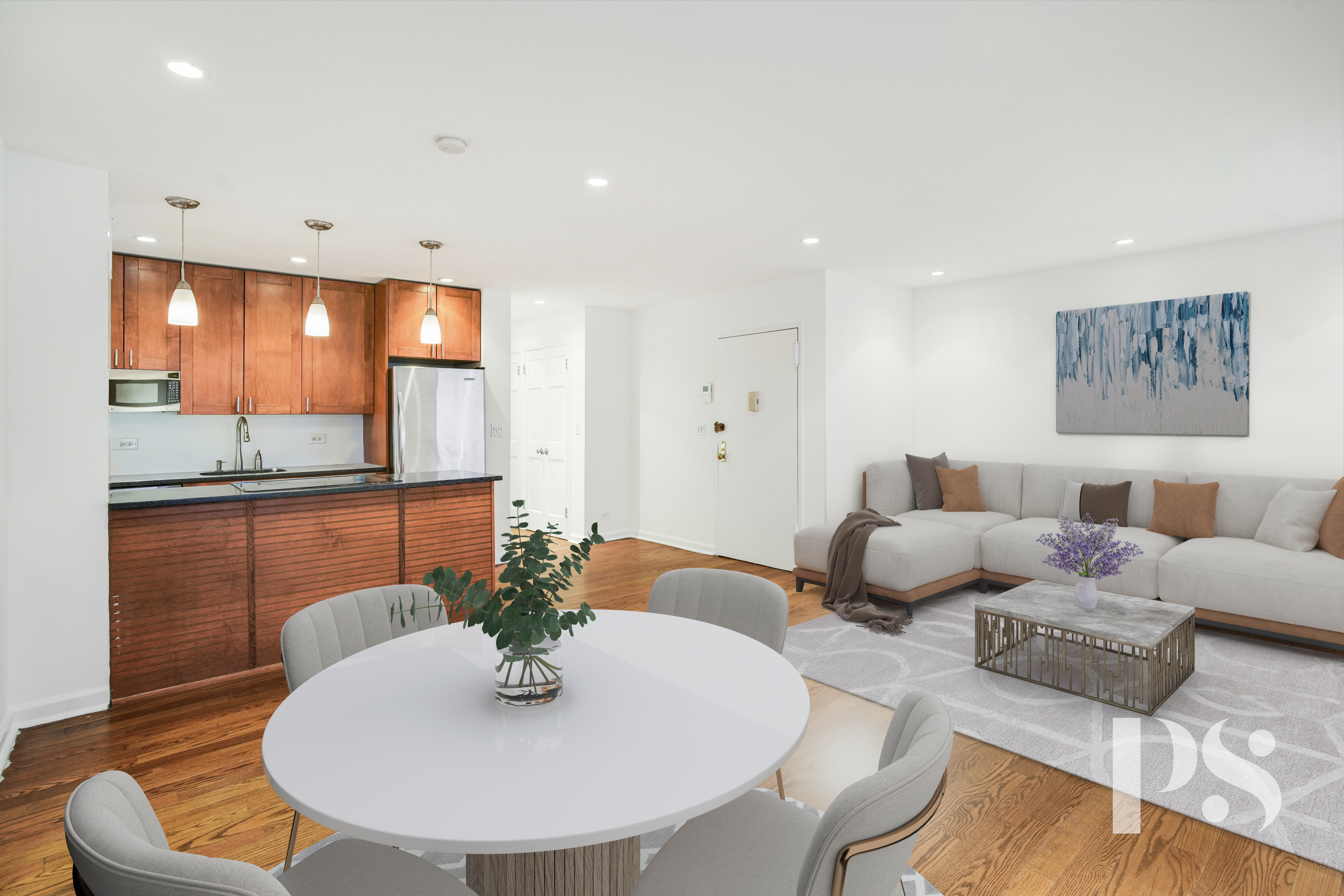 133 Barrow Street, Unit 1B Manhattan, NY 10014 - Photo 4 of 11 a living room with furniture and a table