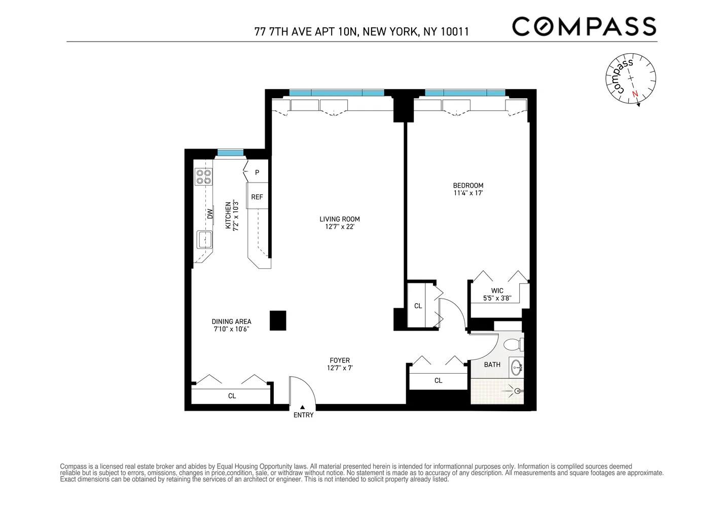 $1,195,000 | 77 7th Avenue, Unit 10N | Chelsea