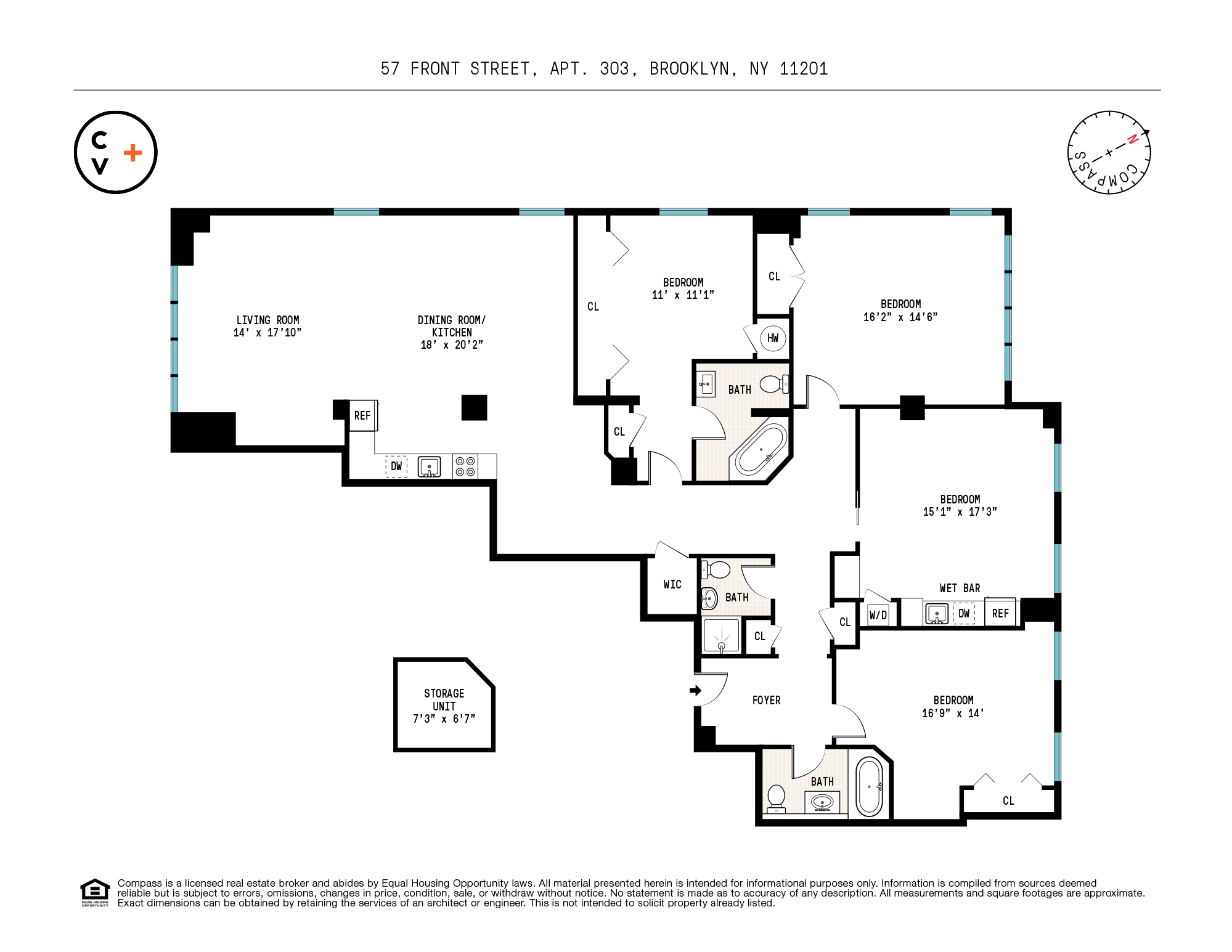 57 Front Street, Unit 303 Brooklyn, NY 11201 - Photo 14 of 15 a picture of a rug and a clock