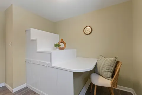 a view of table and chair