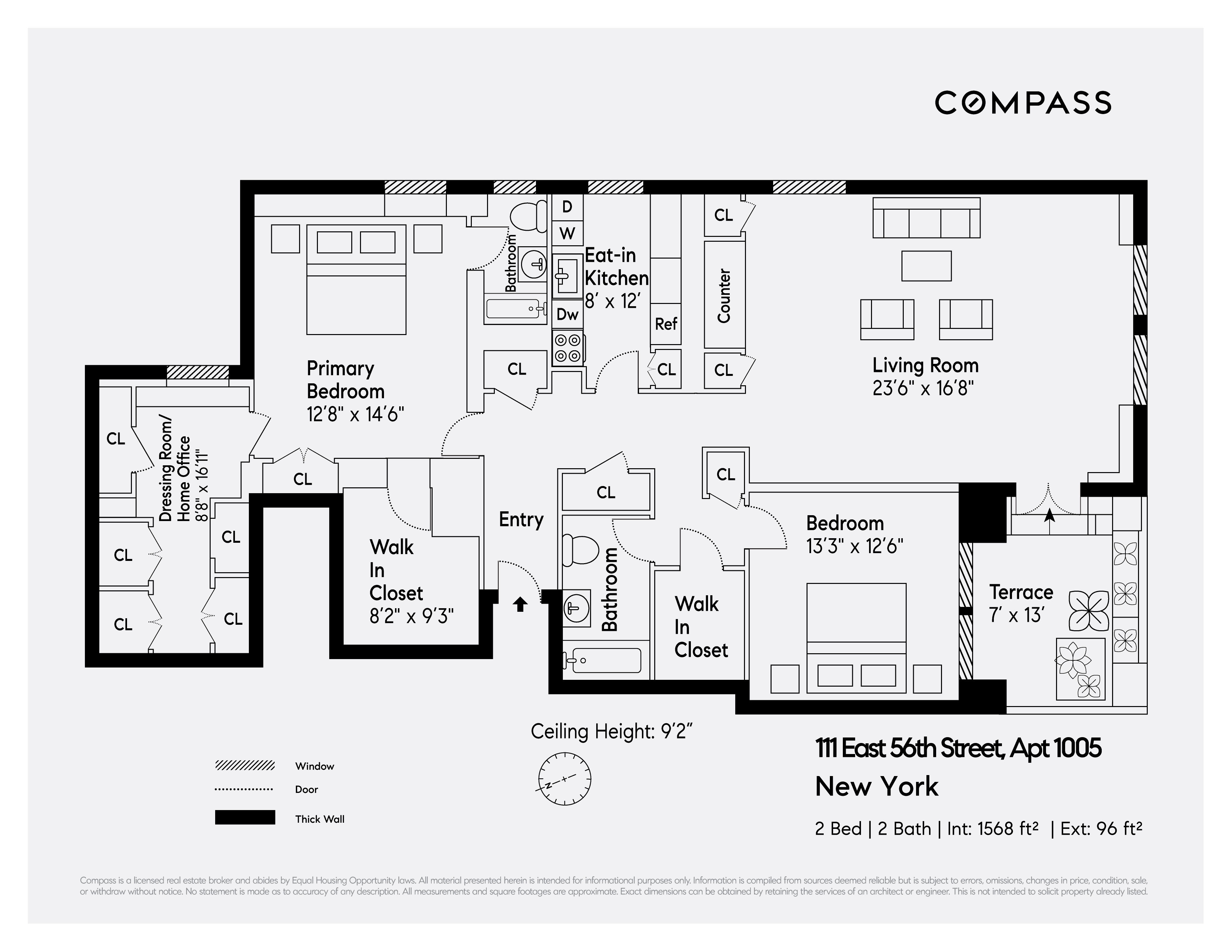 111 East 56th Street, Unit 1005 Manhattan, NY 10022 - Photo 9 of 9 a picture of a cabinet with a white and white walls