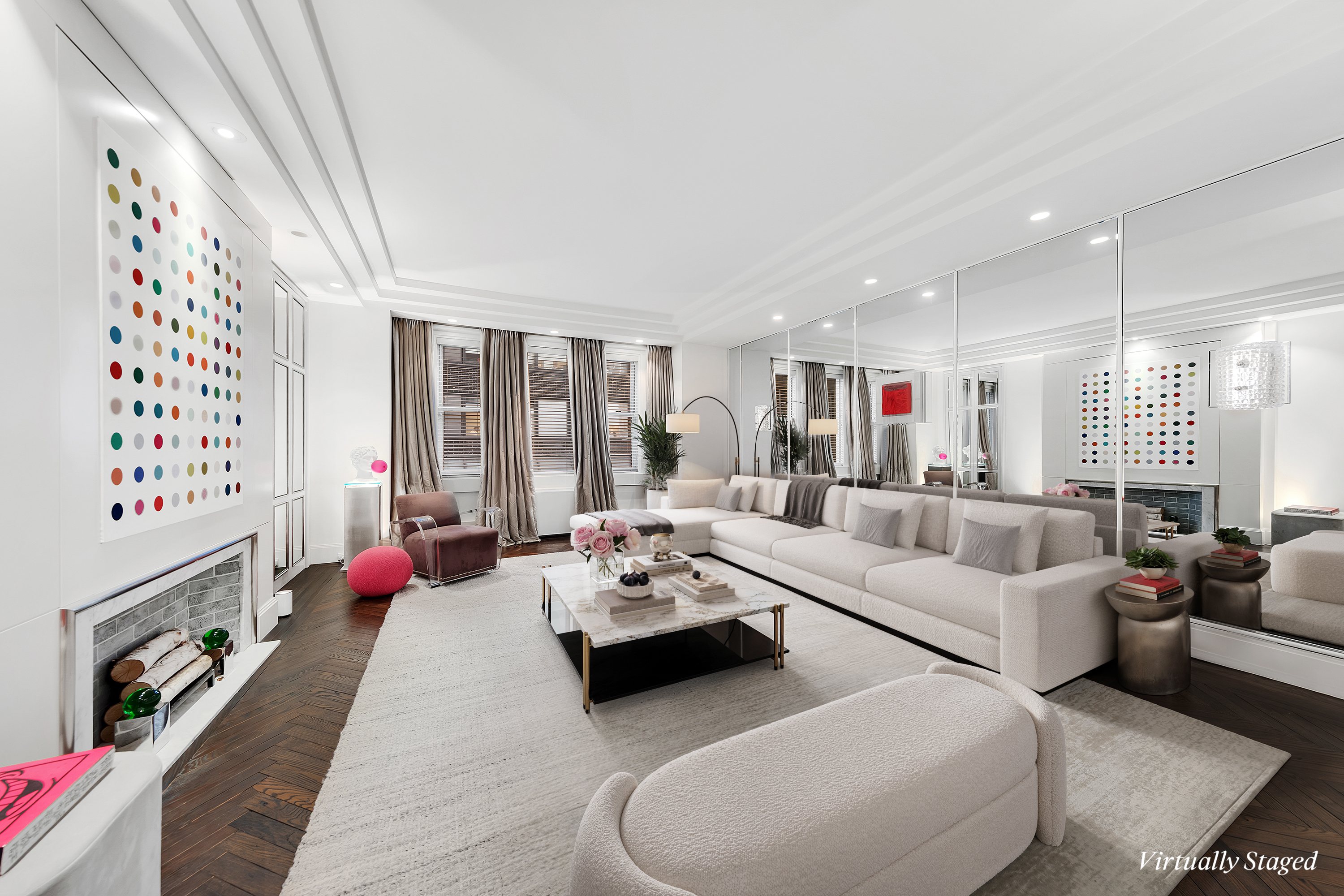 465 Park Avenue, Unit 9F Manhattan, NY 10022 - Photo 1 of 13 a living room with furniture large window and flat screen tv