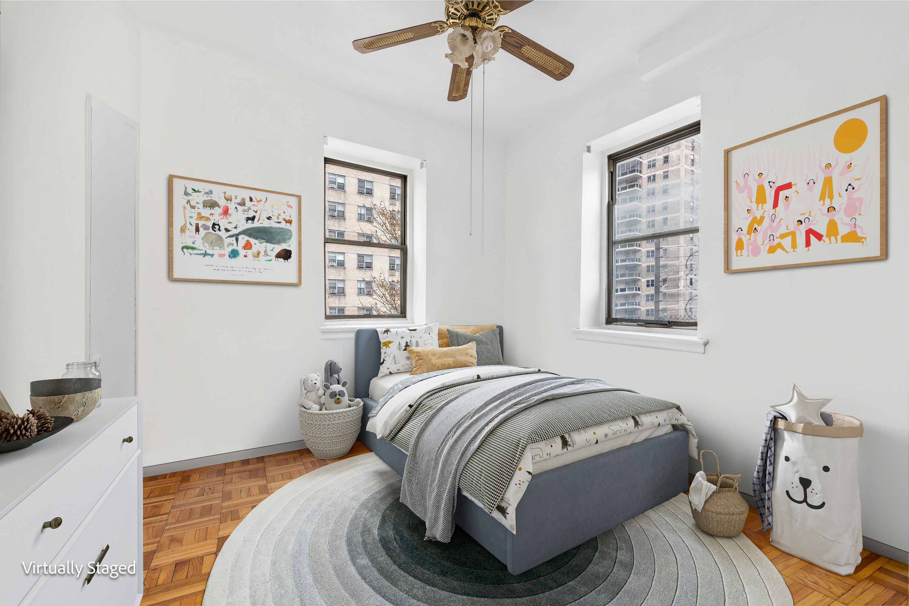 800 Grand Concourse, Unit GMS Bronx, NY 10451 - Photo 6 of 13 a bedroom with a bed and wooden floor