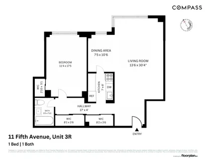 $1,225,000 | 11 5th Avenue, Unit 3R | Greenwich Village