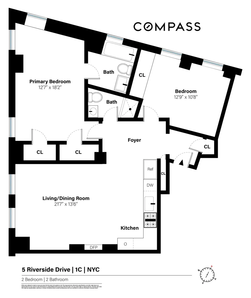 $1,249,000 | 5 Riverside Drive, Unit 1C | Upper West Side