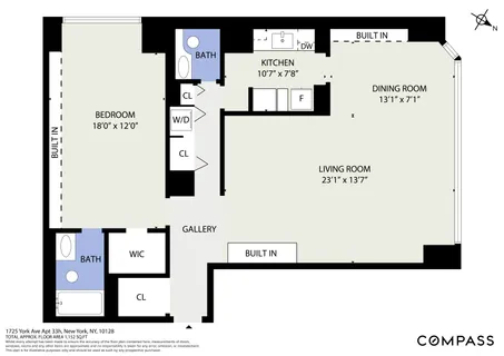 $985,000 | 1725 York Avenue, Unit 33H | Upper East Side