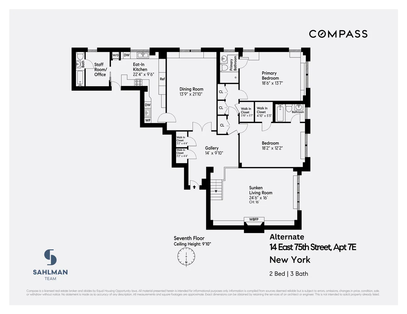 $4,250,000 | 14 East 75th Street, Unit 7E | Lenox Hill