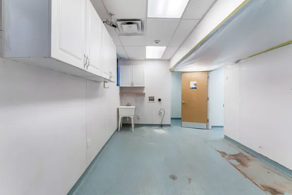 a front view of a building