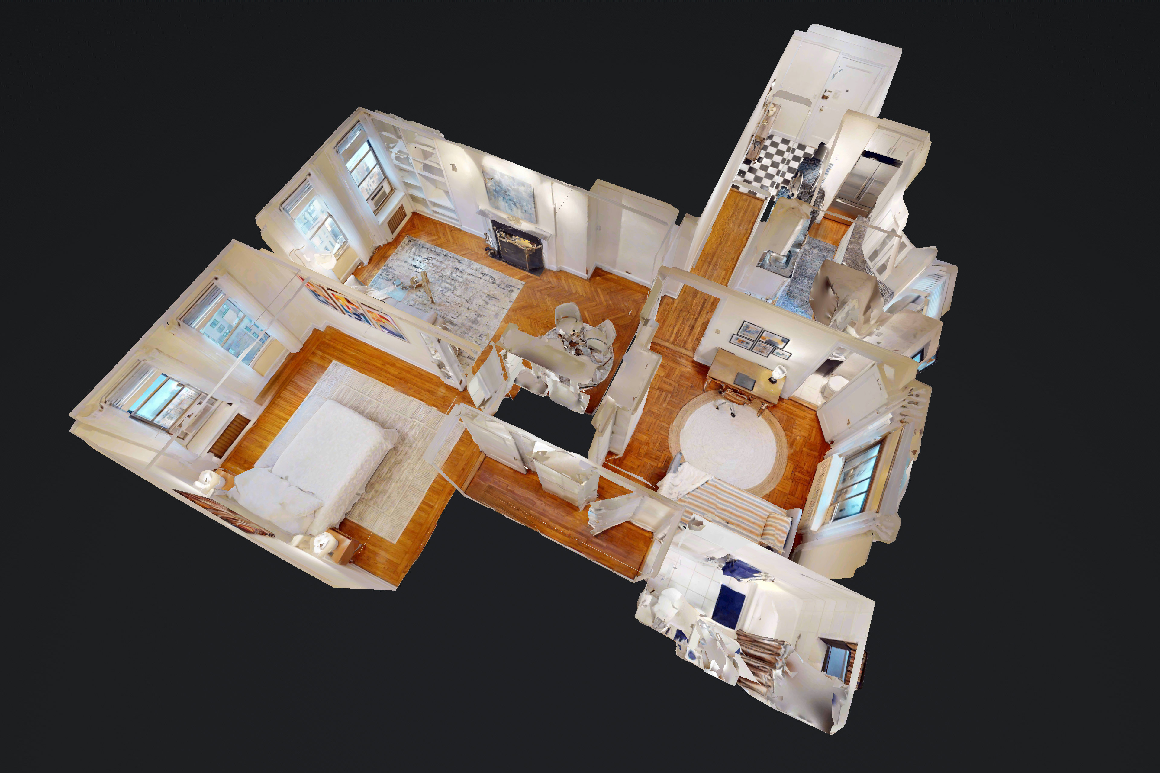 1435 Lexington Avenue, Unit 10C Manhattan, NY 10128 - Photo 11 of 12 an aerial view of a house with a bed
