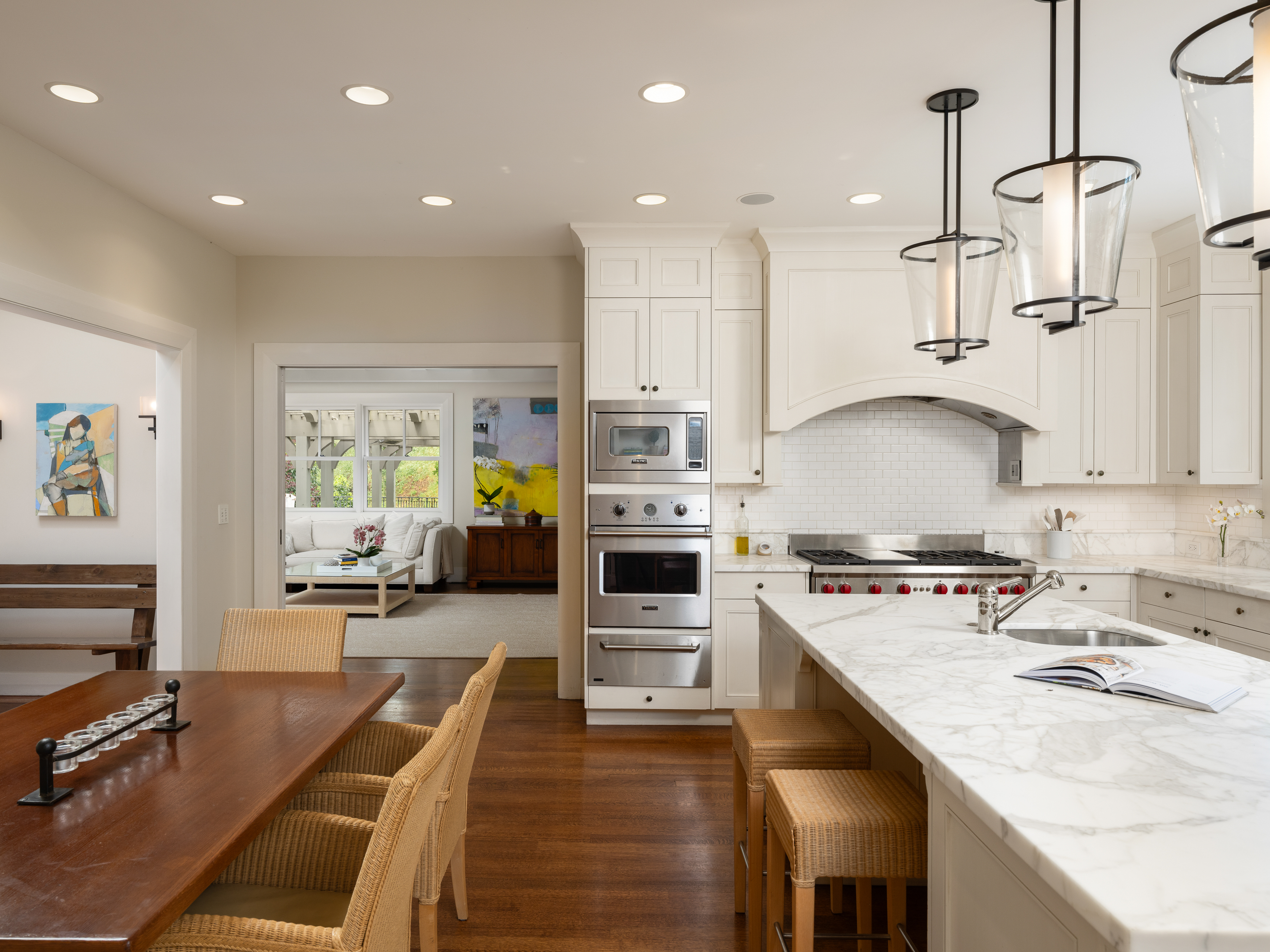 37 Upper Road Ross, CA 94957 - Photo 25 of 68 a kitchen with a stove a refrigerator and a sink