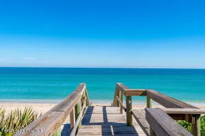 a view of an ocean from a balcony