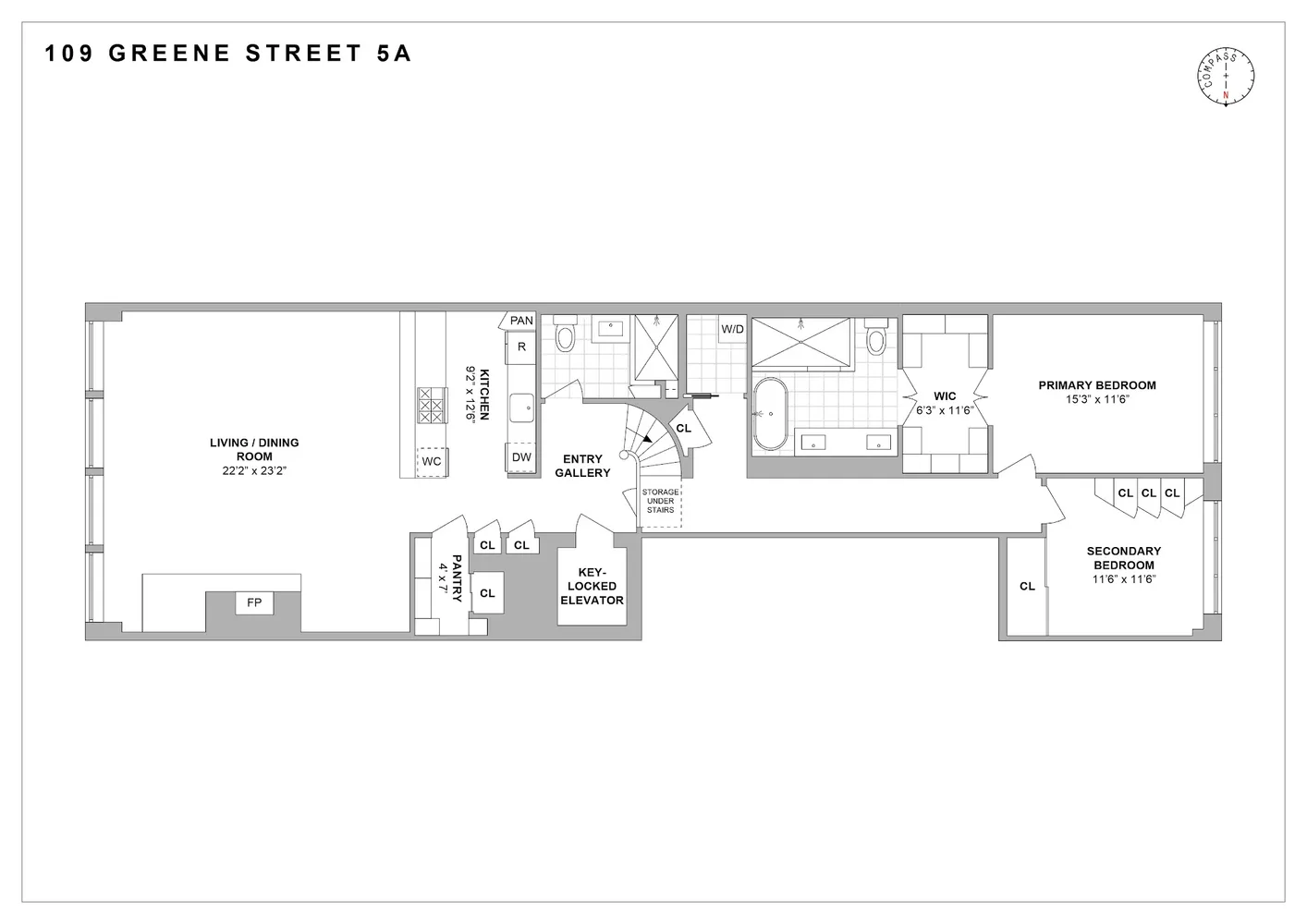 $4,495,000 | 109 Greene Street, Unit 5A | SoHo