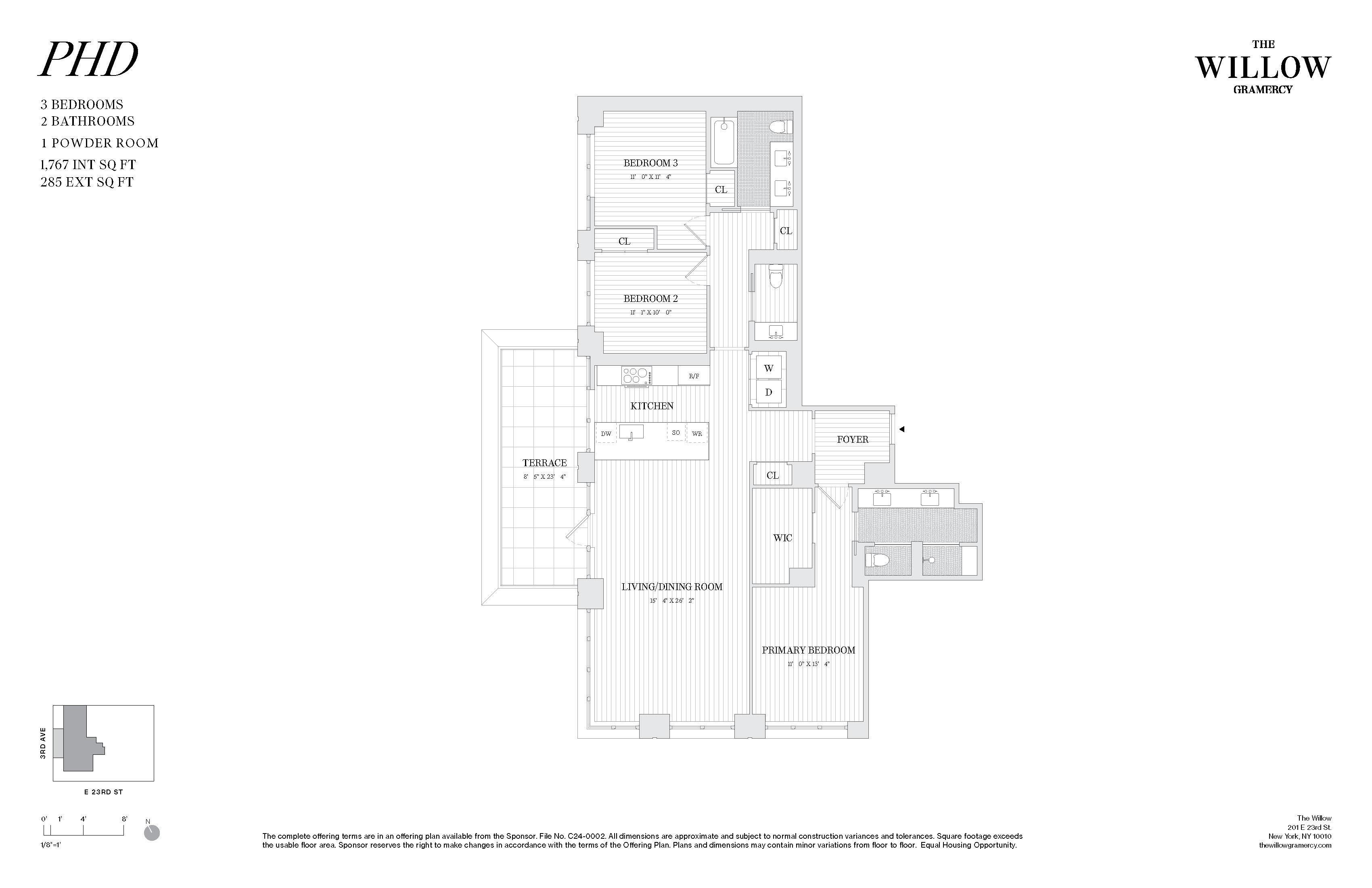 201 East 23rd Street, Unit PHD Manhattan, NY 10010 - Photo 19 of 19 a picture of a floor plan