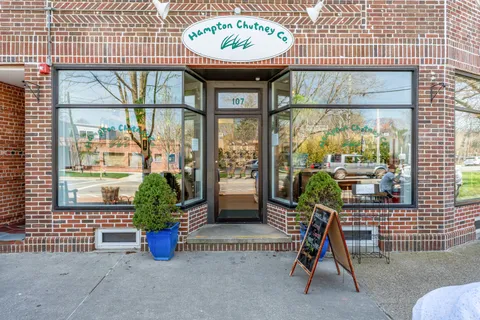 an outdoor view with patio