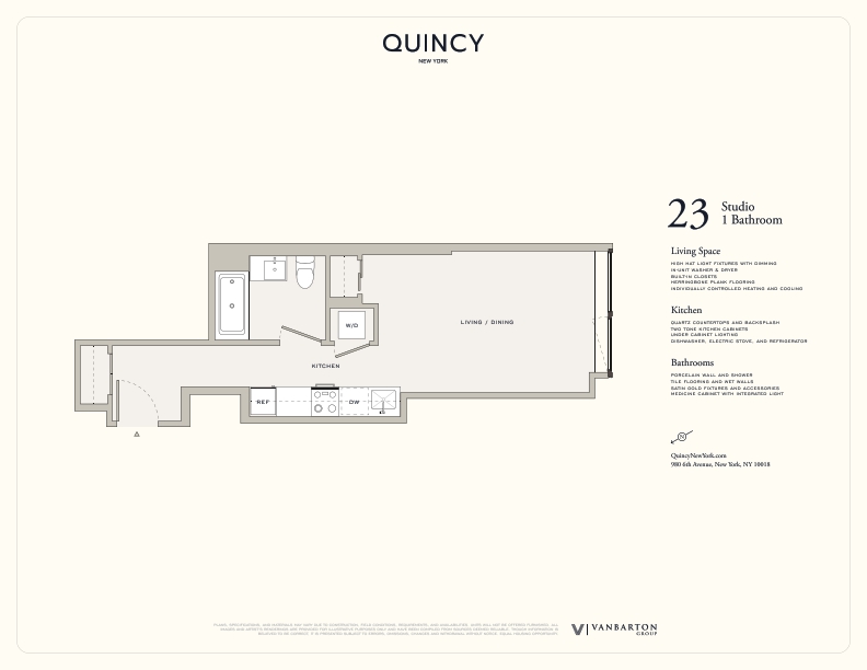 980 6th Avenue, Unit 423 Manhattan, NY 10018 - Photo 19 of 19 a picture of a floor plan