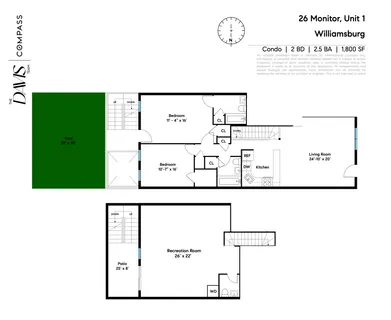 $1,735,000 | 26 Monitor Street, Unit 1 | Greenpoint