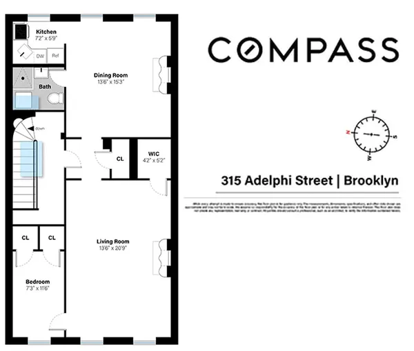 $6,300 | 315 Adelphi Street, Unit 3 | Fort Greene